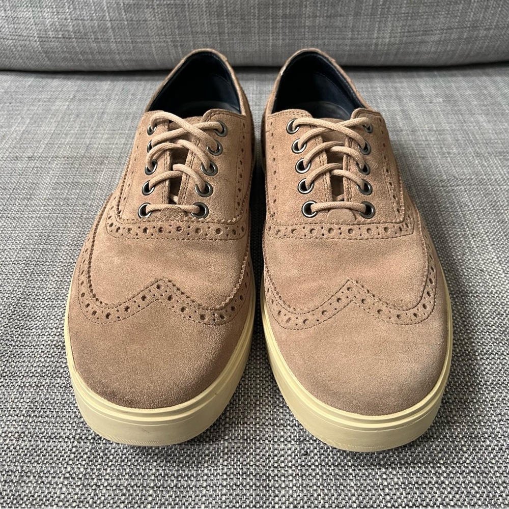 Cole Haan Brown Suede Brogue Oxfords